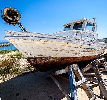 Older Boat on the Coast